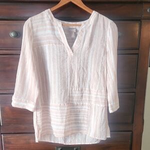 Chico's Light Pink Striped Blouse